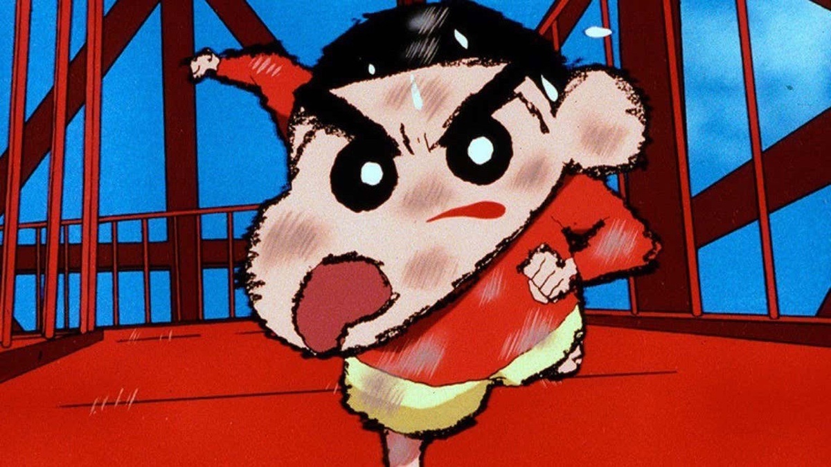 オトナ帝国の逆襲 タワーの階段を駆け上がるしんのすけ