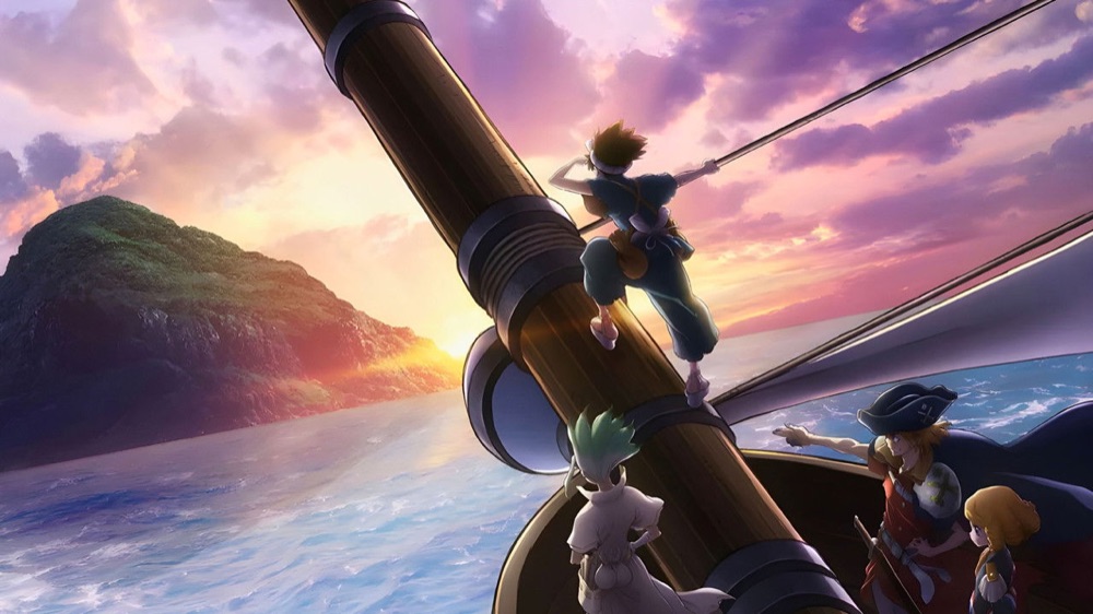 Dr.STONE NEW WORLD 完成した船で海へ出る場面
