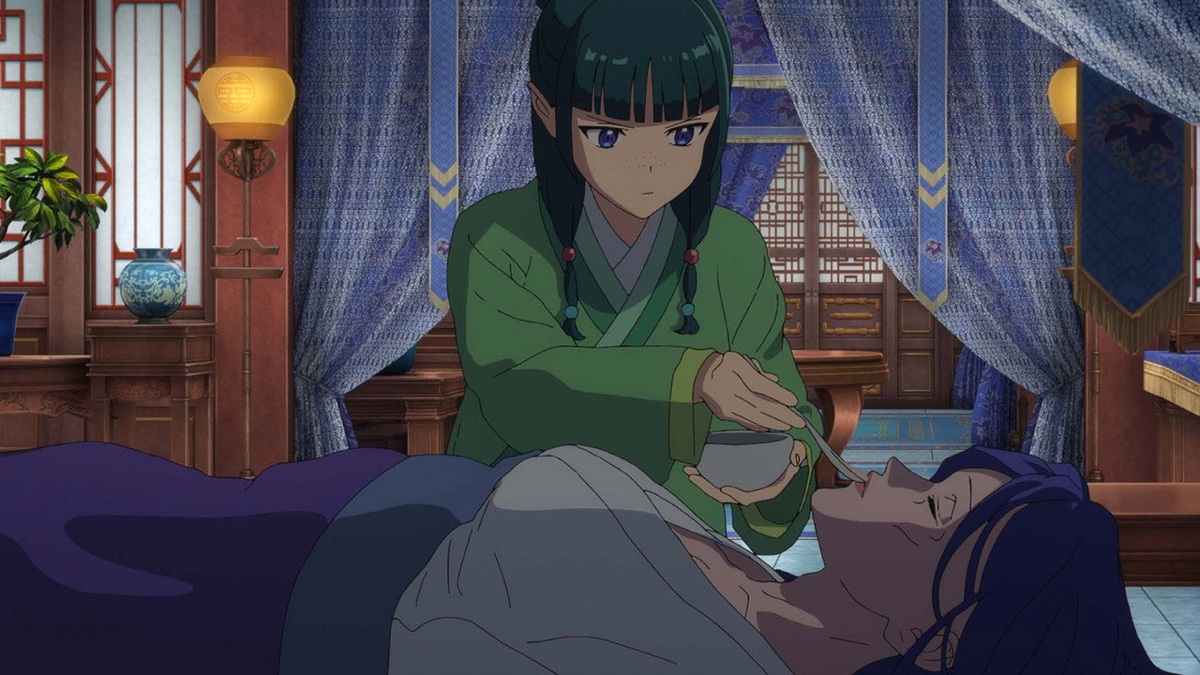 薬屋のひとりごと 第4話 病に伏せる梨花妃を看病する猫猫